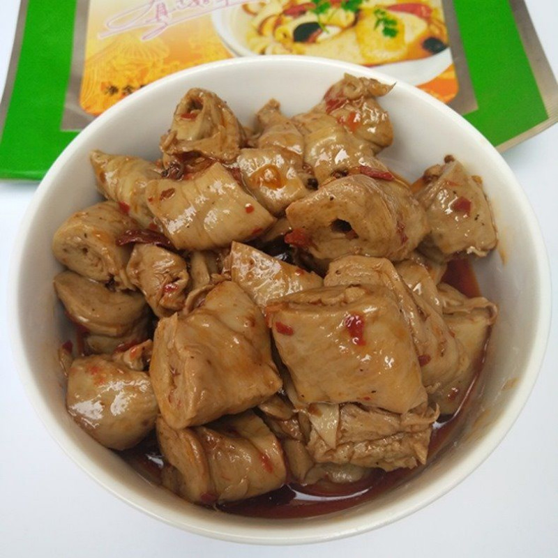 滑县宏益鸡汁素肠袋装罐头素肠河南特产小吃下酒菜凉菜香辣面筋卷 5袋