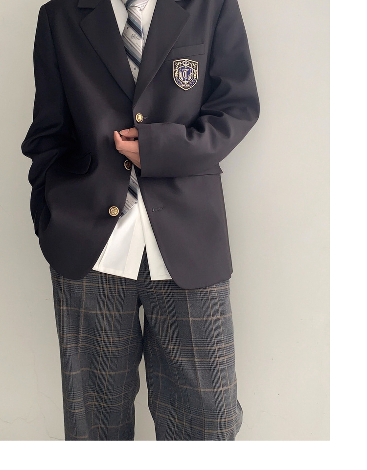 dk制服男痞帅学生高校柴兔入侵丨藤凛西服dk制服男学院风感宽松西装