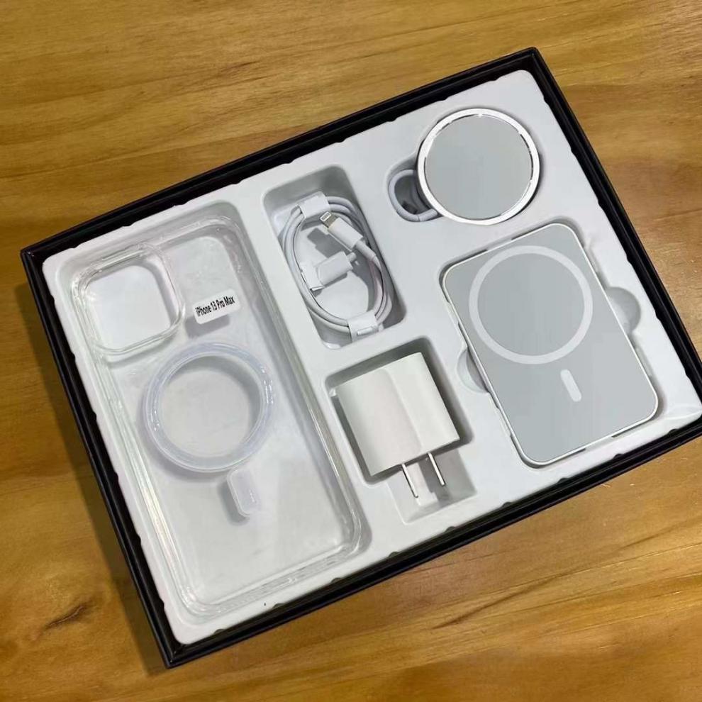 适用原装适用于苹果13promax无线充电器手机壳磁吸快充苹果五件套礼盒