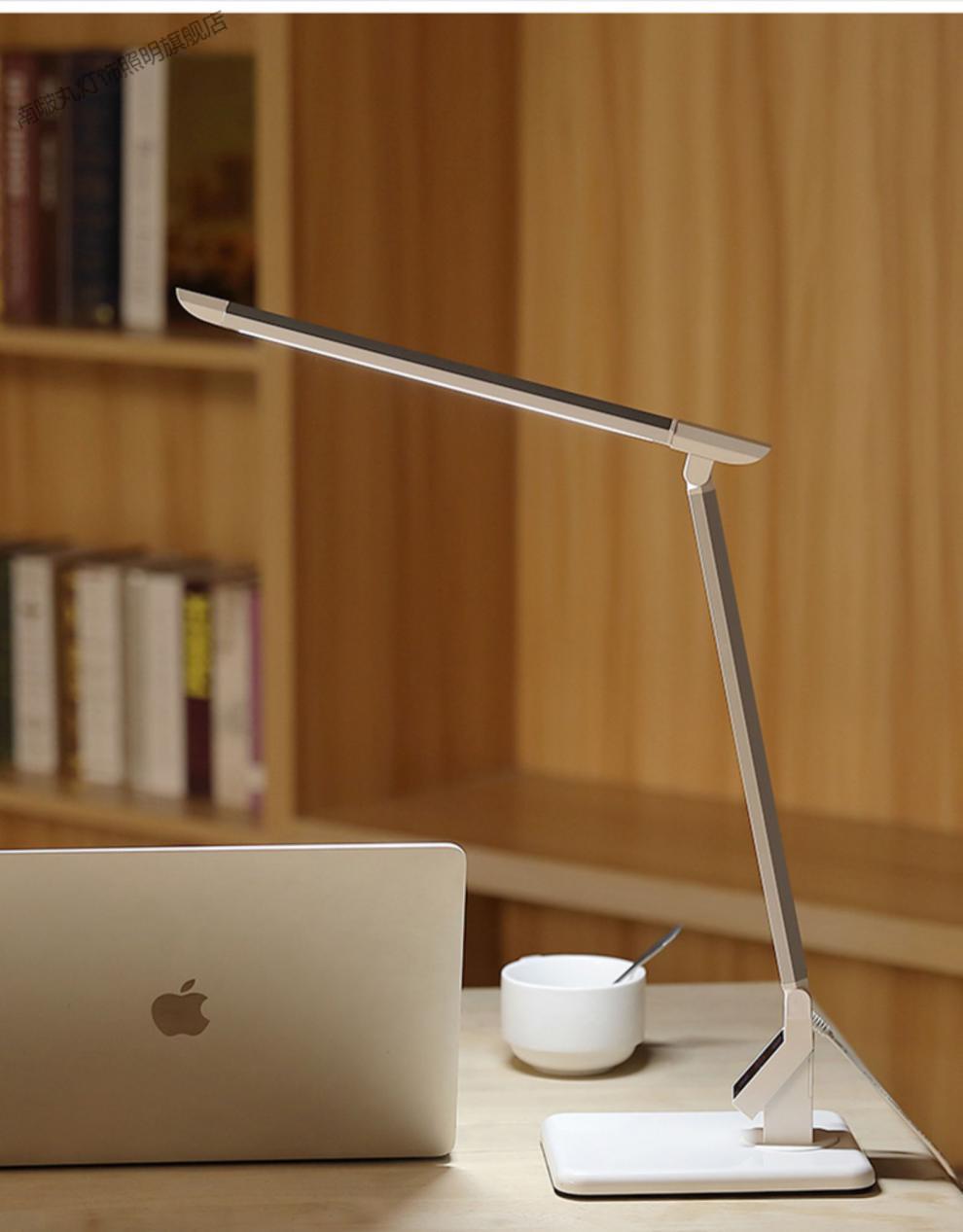 无影台灯商务办公室书房工作led台灯书桌学生电脑长臂折叠阅读高雅银5