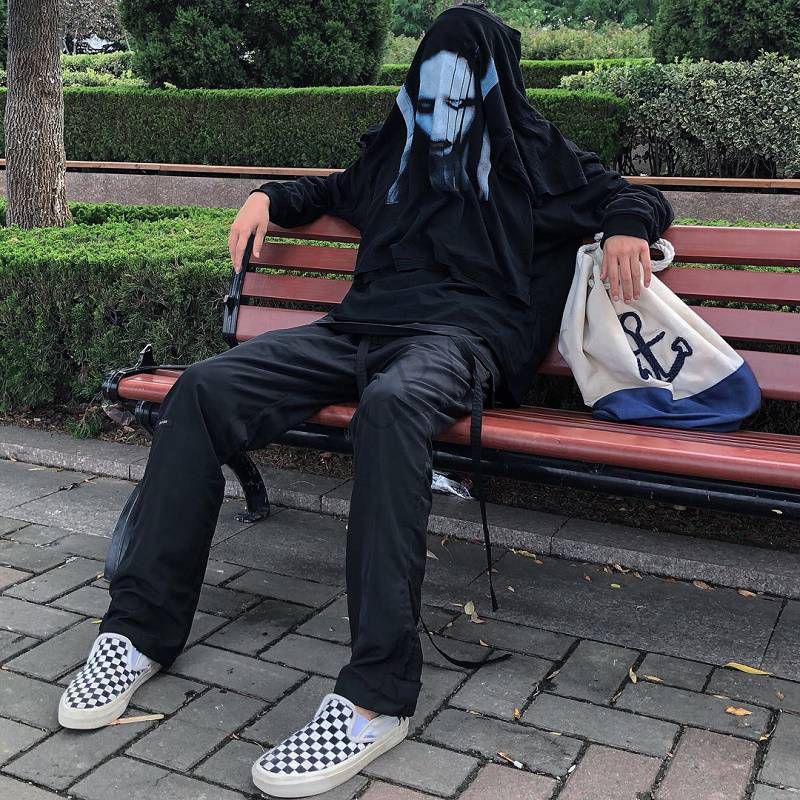 vintage marilyn manson玛丽莲曼森fog高街水洗做旧男 短袖t恤 曼森