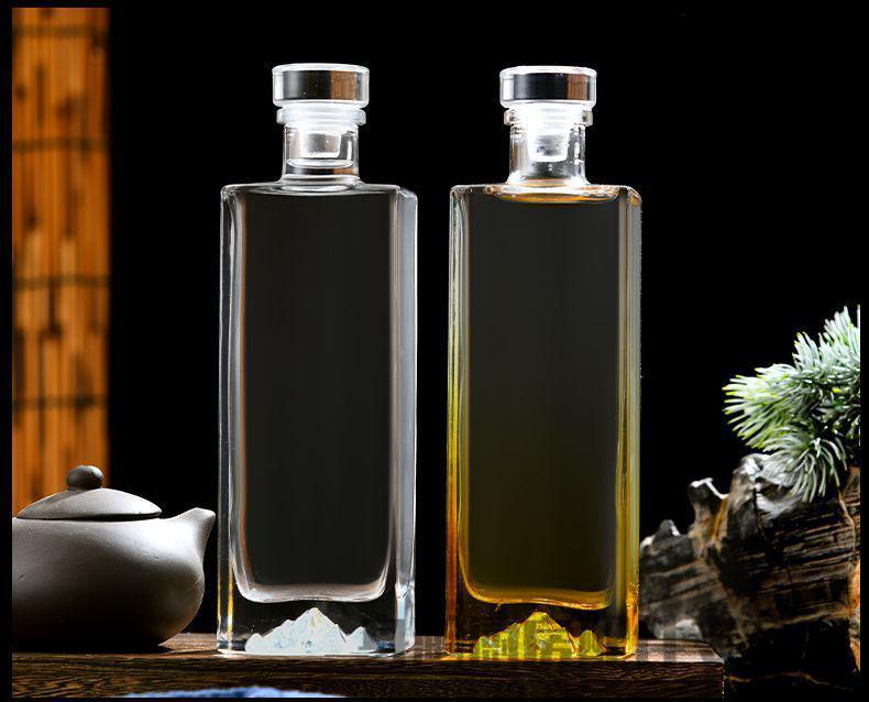 空酒瓶高档空白酒瓶白酒瓶空瓶透明玻璃家用泡酒瓶密封罐定制一斤装