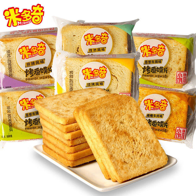 米多奇烤香馍片馍丁烤馒头片饼干早餐办公室休闲食品零食 馍片(香葱