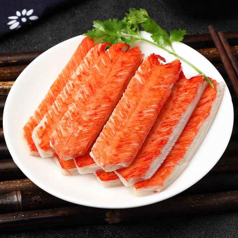 俄罗斯风味蟹腿肉 蟹肉棒熟冻开袋即食大蟹棒涮火锅蟹棒蟹 蟹腿肉尝鲜