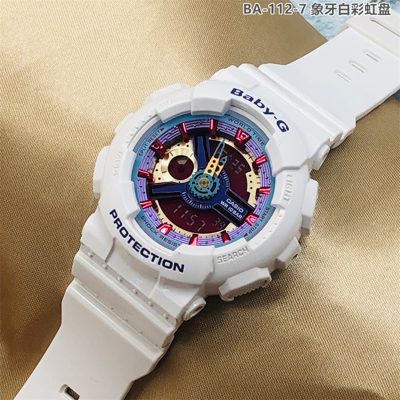 卡西欧透明手表女极光babyg小黄鸭联名ba110scba110plba110tm7东京