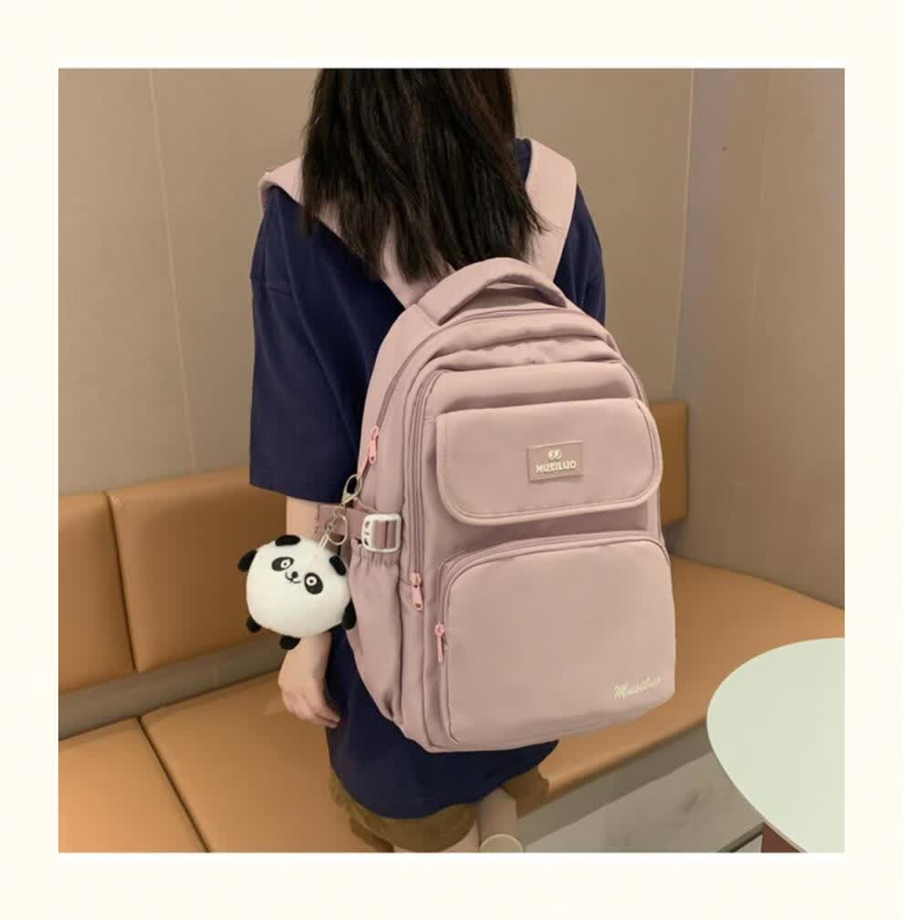 迪士尼大容量初中生书包女大学生ins风日系森系百搭高中学生电脑双肩