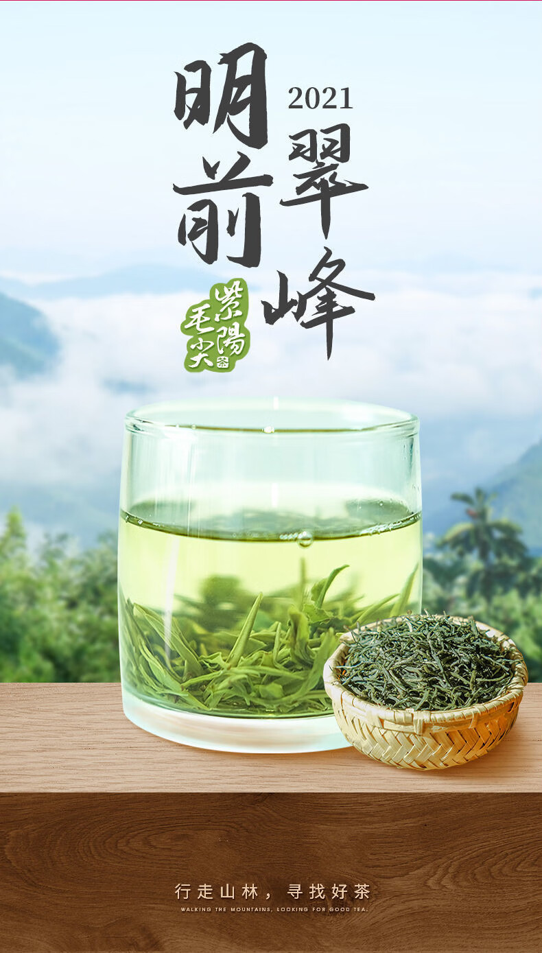 拾茗集2022新茶紫阳茶富硒茶产区绿茶紫阳毛尖板栗香耐泡回甘翠峰半斤