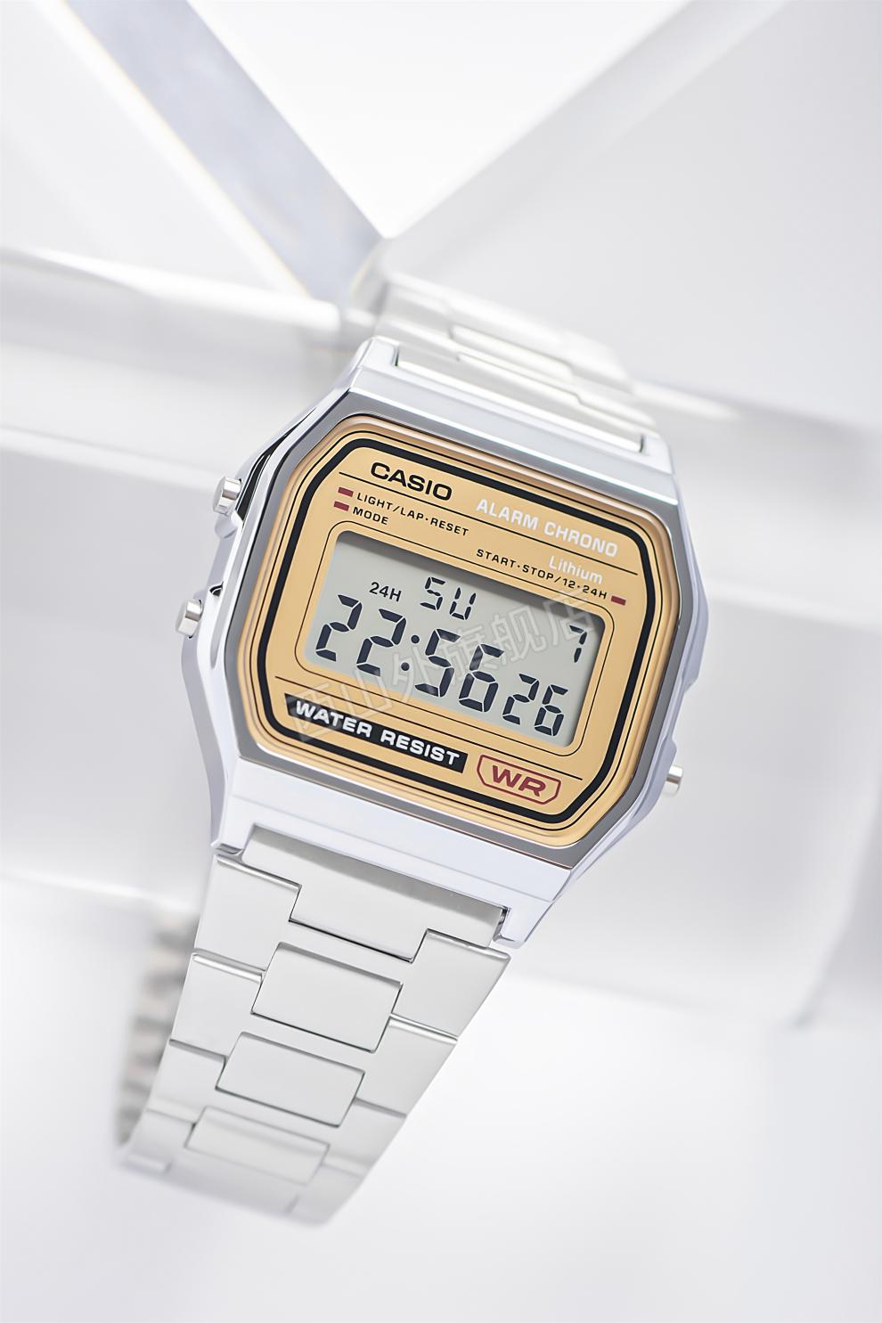 卡西欧小方块手表复古电子男表小银块方表a158wa168f91wa158wa1