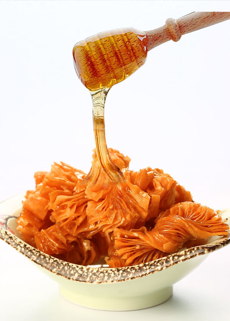 山东特产现做现发冰糖蜜麻叶蜜传统心休闲零食甜点怀旧食 冰糖蜜麻叶