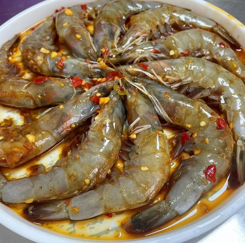 丹东特产生呛大虾夹馅虾生腌大虾无皮虾酱虾开背虾酱大虾即食海虾1 