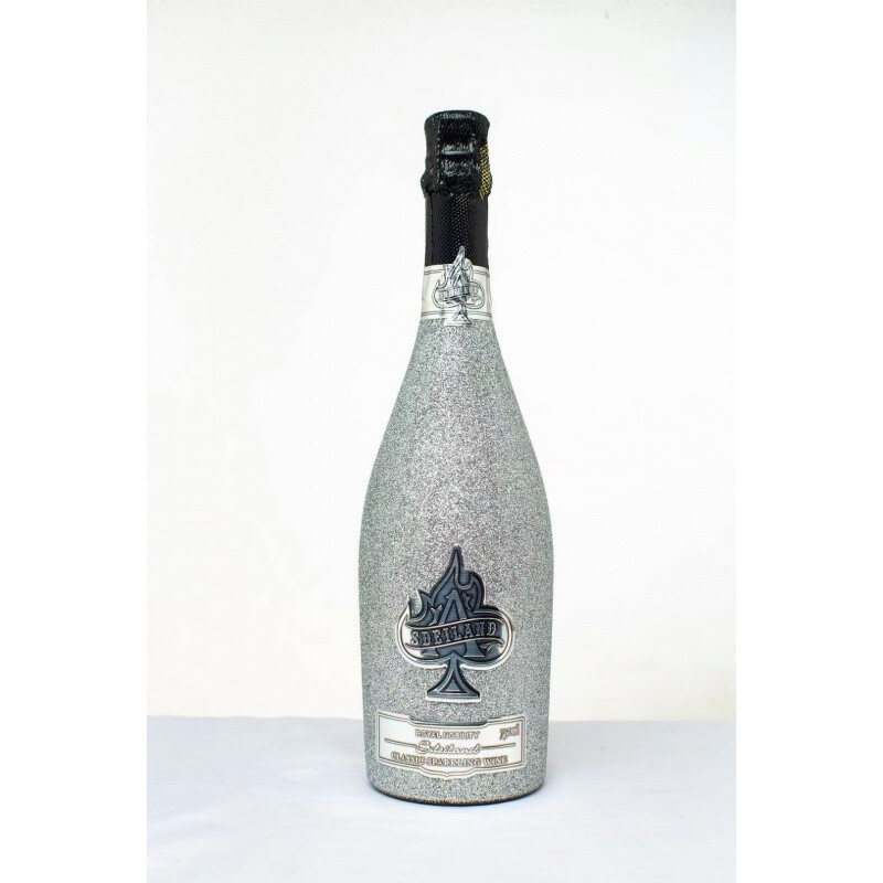 网红黑桃a神龙套冰封土豪金钻石喷砂a香槟起泡酒750ml夜店同款酒吧ktv