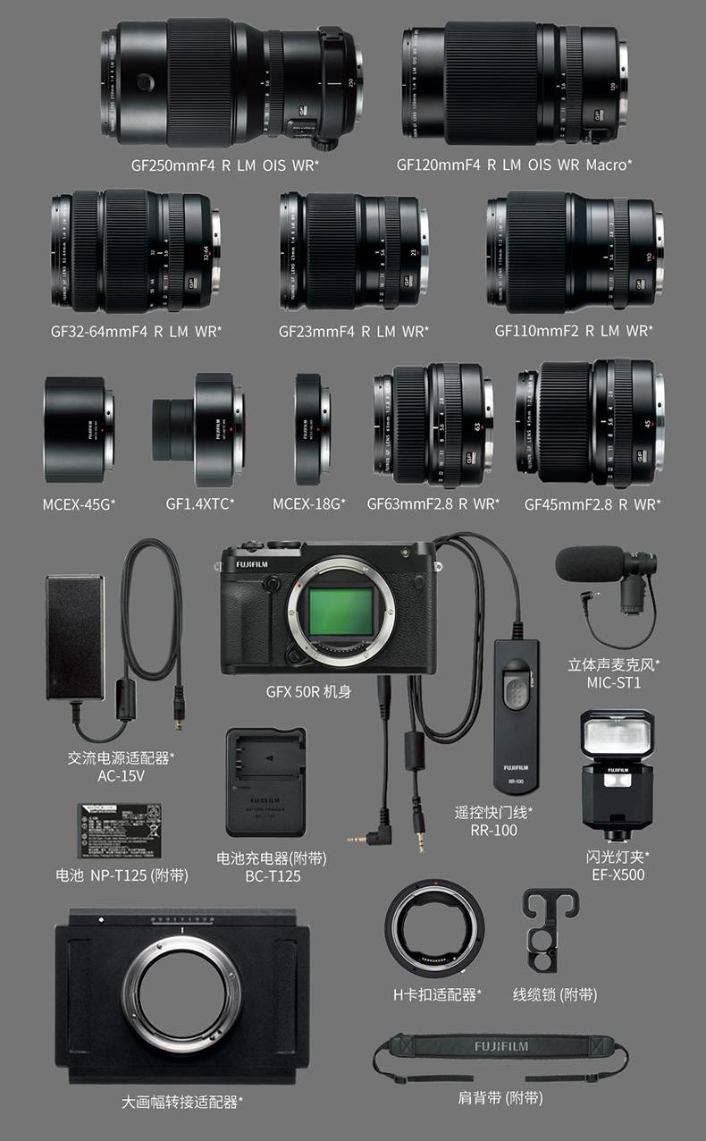 富士fujifilmgfx50r中画幅无反相机黑色gfx50r机身