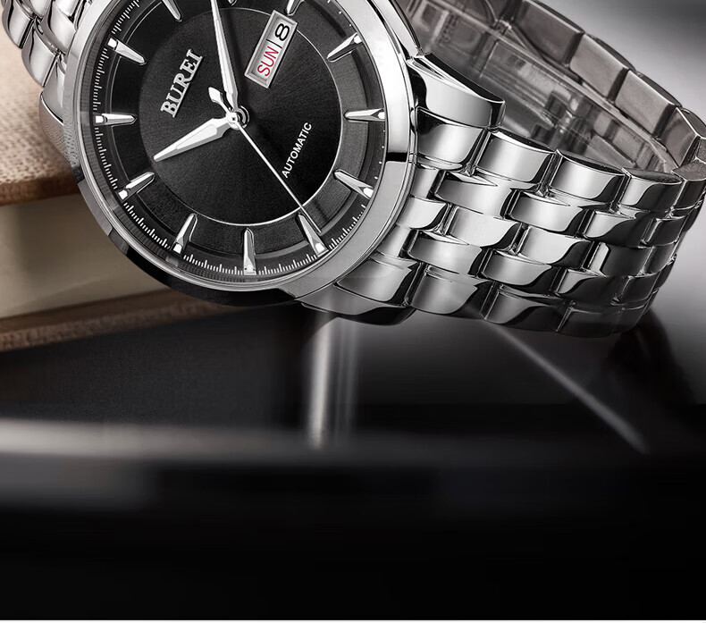 瑞士品质】burei宝梭全自动机械表 男表全自动防水机械表商务休闲手表