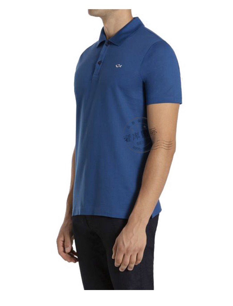 paulshark保罗鲨鱼t恤男士logo图案翻领短袖polo衫红色c0p1013577xl