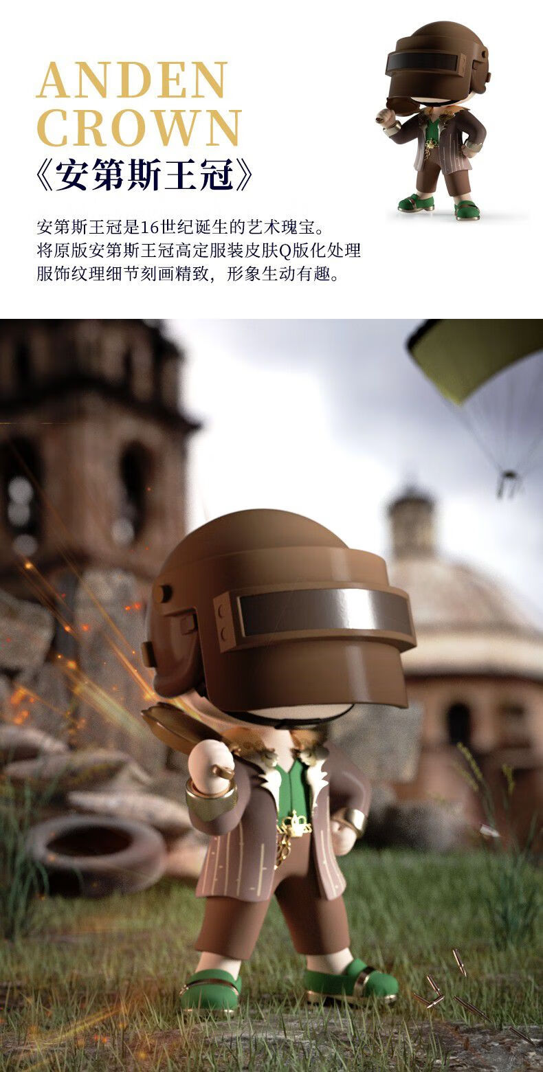 萌奇和平精英大都会艺术博物馆联名公仔吃鸡盲盒摆件潮流玩具单个盲盒