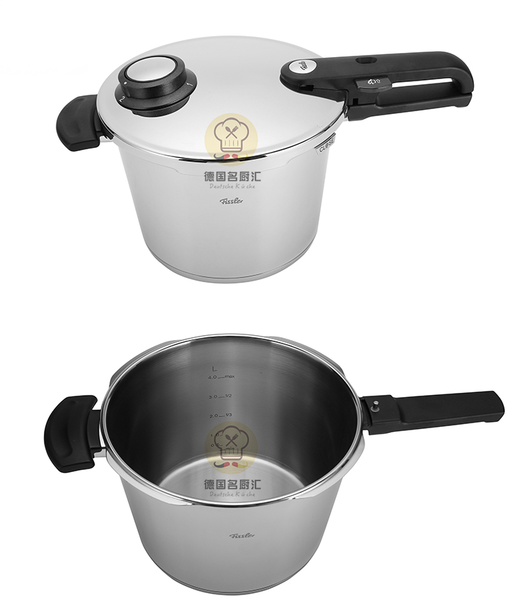 德国菲仕乐压力锅fissler不锈钢高压锅高速快锅通用25l蒸屉备