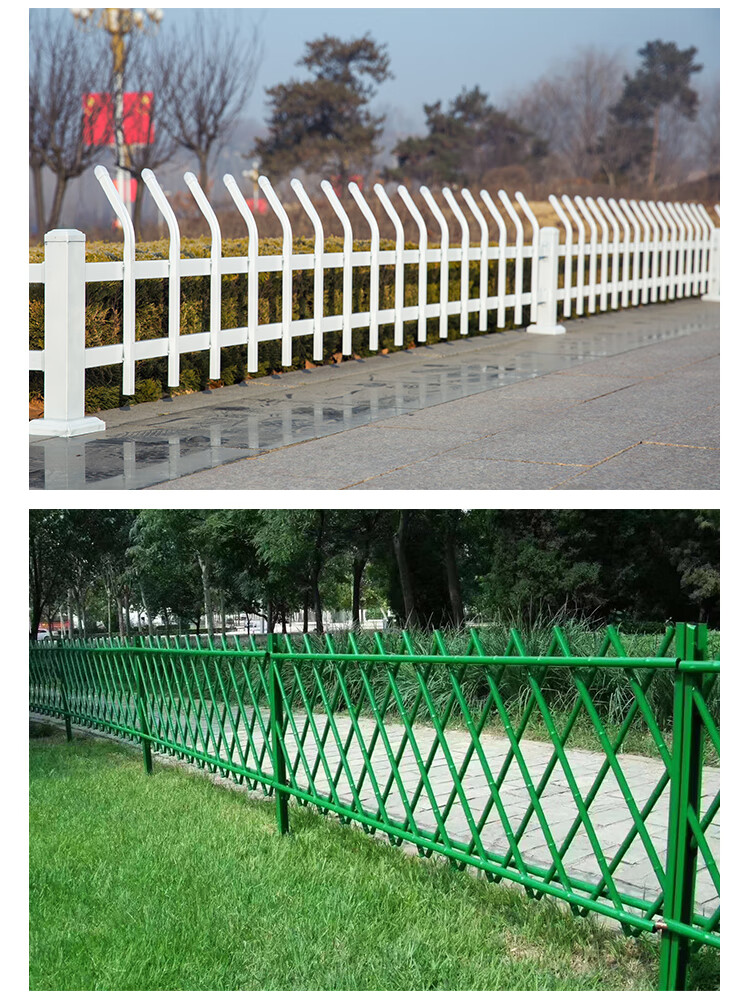 定制锌钢铁艺草坪护栏户外栏杆花园花坛围栏市政园林绿化带隔离栏栅栏