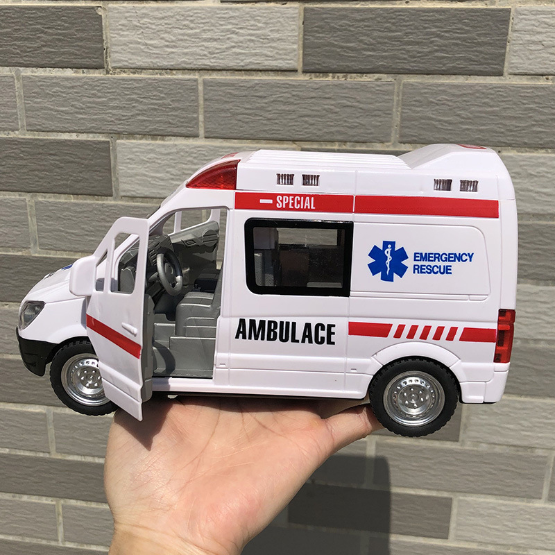 遥控救护车 声光120急救车可开门男孩仿真模型宝宝玩具3-6周岁 电动