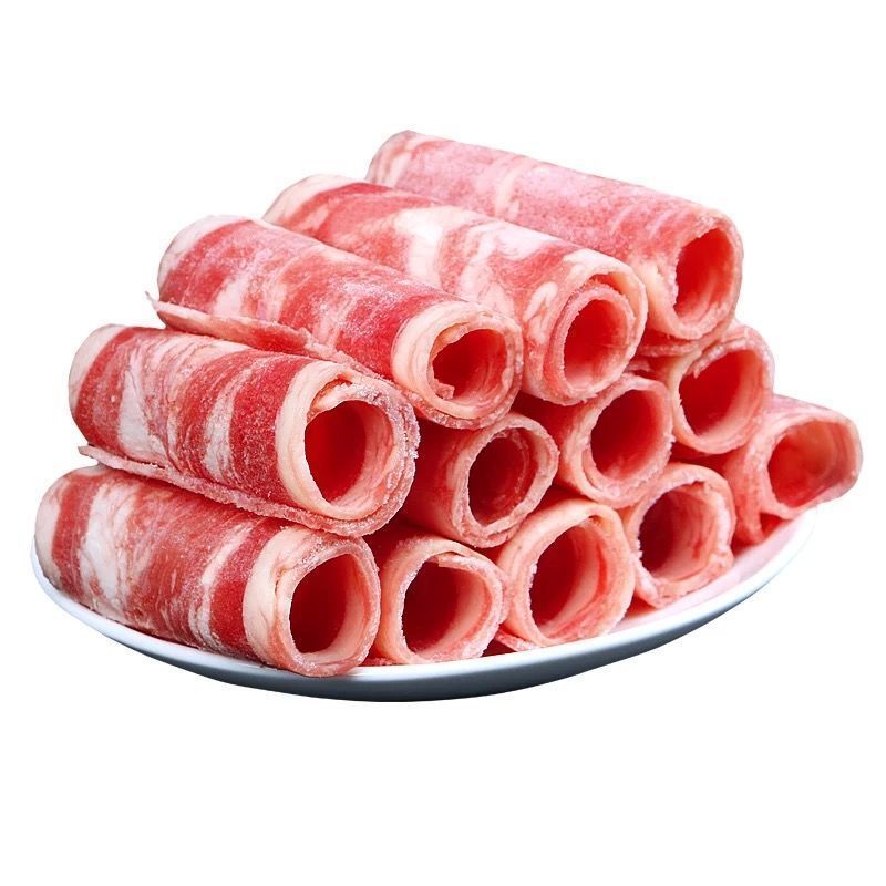 现切肥牛卷精选牛肉卷火锅食材麻辣烫食材冷冻真空批发三斤肥牛卷