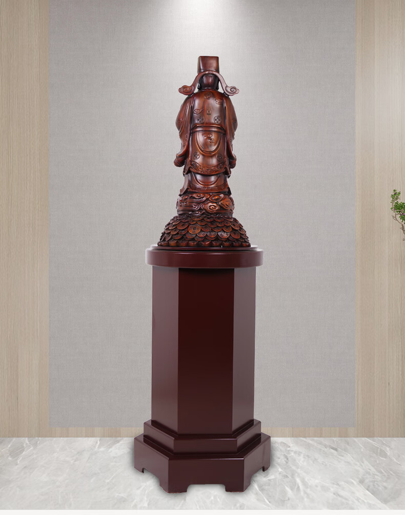 藏宝阁 风水财神摆件带底座 文财神爷客厅家供奉店铺办公室开业礼品