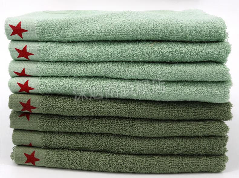 现货速发2022新款制式军毛巾棉毛巾新式制式毛巾军训毛巾棉毛巾军绿色