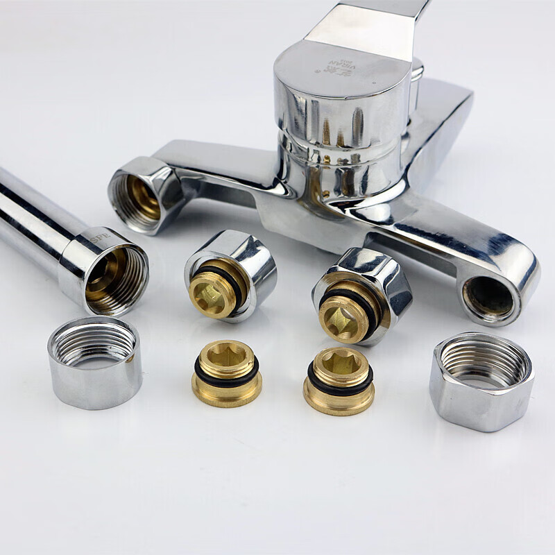 花洒软管转接头配件淋浴杆混水阀六角螺丝帽活接头洗澡水龙头维修混水