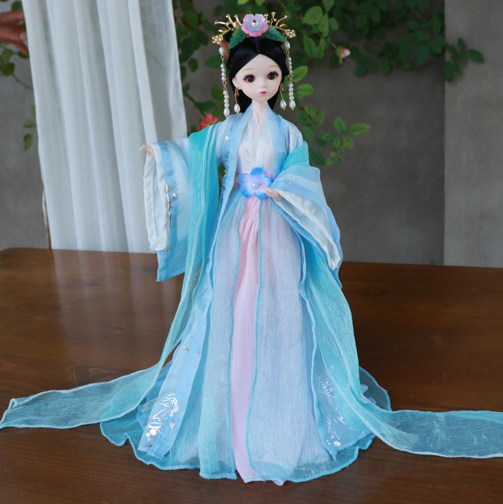 2022 古装芭比娃娃全套 30厘米比芭比美娃娃古风古装古代红色汉服裙