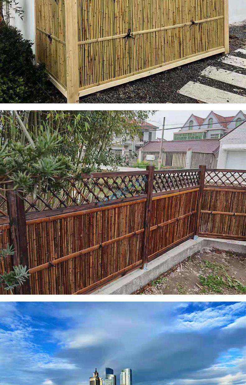竹篱笆日式庭院围挡屏风栅栏隔断户外围栏民宿装饰花园护栏围墙来图