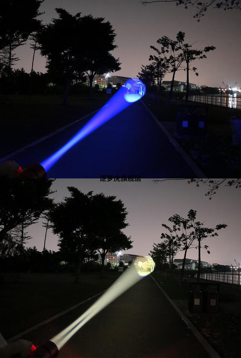 疝气灯激光大炮蓝光灯 探长夜钓灯钓鱼灯强光大功率激光炮亮蓝光黑坑