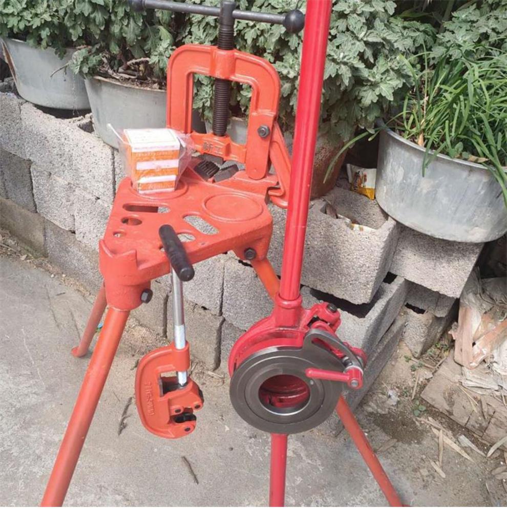 重型管子绞板手动套丝机铰板板牙114型水暖工维修工具绞丝机定制 新型