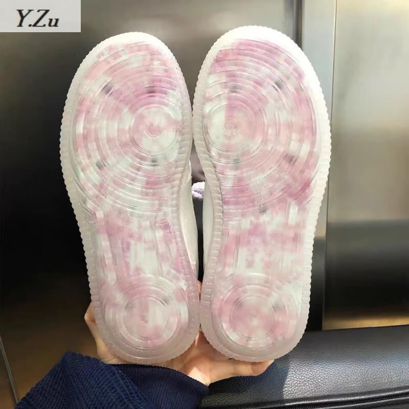 元族娅莱娅女鞋游鹿鹿女鞋果冻底休闲鞋鞋底厚45cm0715m白紫35