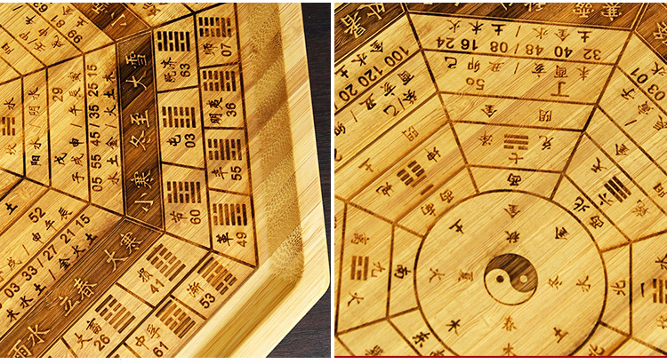 爻卦工具六十四卦打卦铜钱64卦后天八卦图摇卦盘爻卦工具六壬式盘卦筒