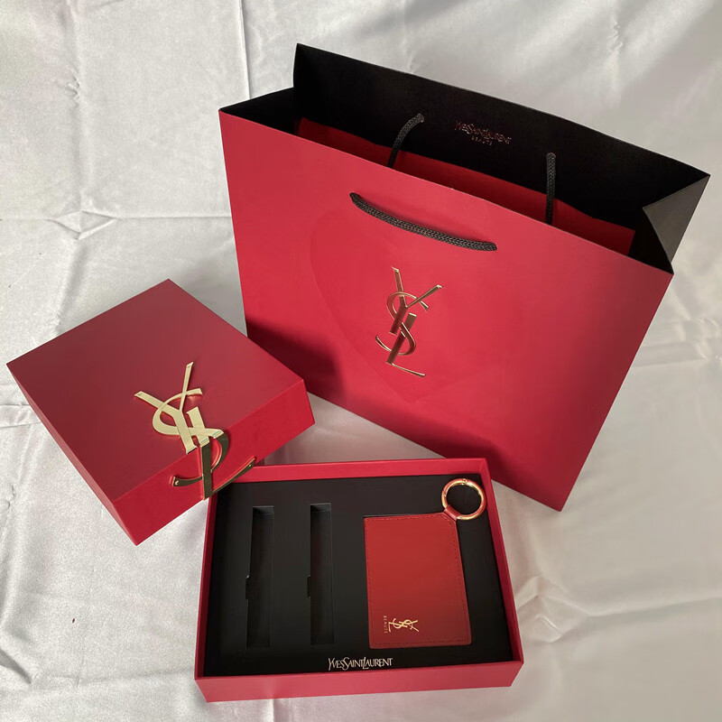 ysl礼盒空盒七ysl夕限定小金条礼品包装盒口红气垫礼盒空盒香水手提