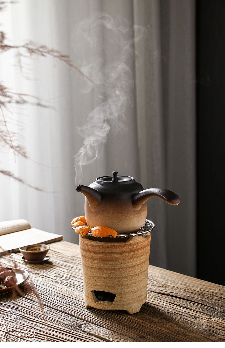 煎茶炉 炭火煮茶炉 泥炉风炉火炉木炭煮茶器潮州功夫煮茶炉陶土户外