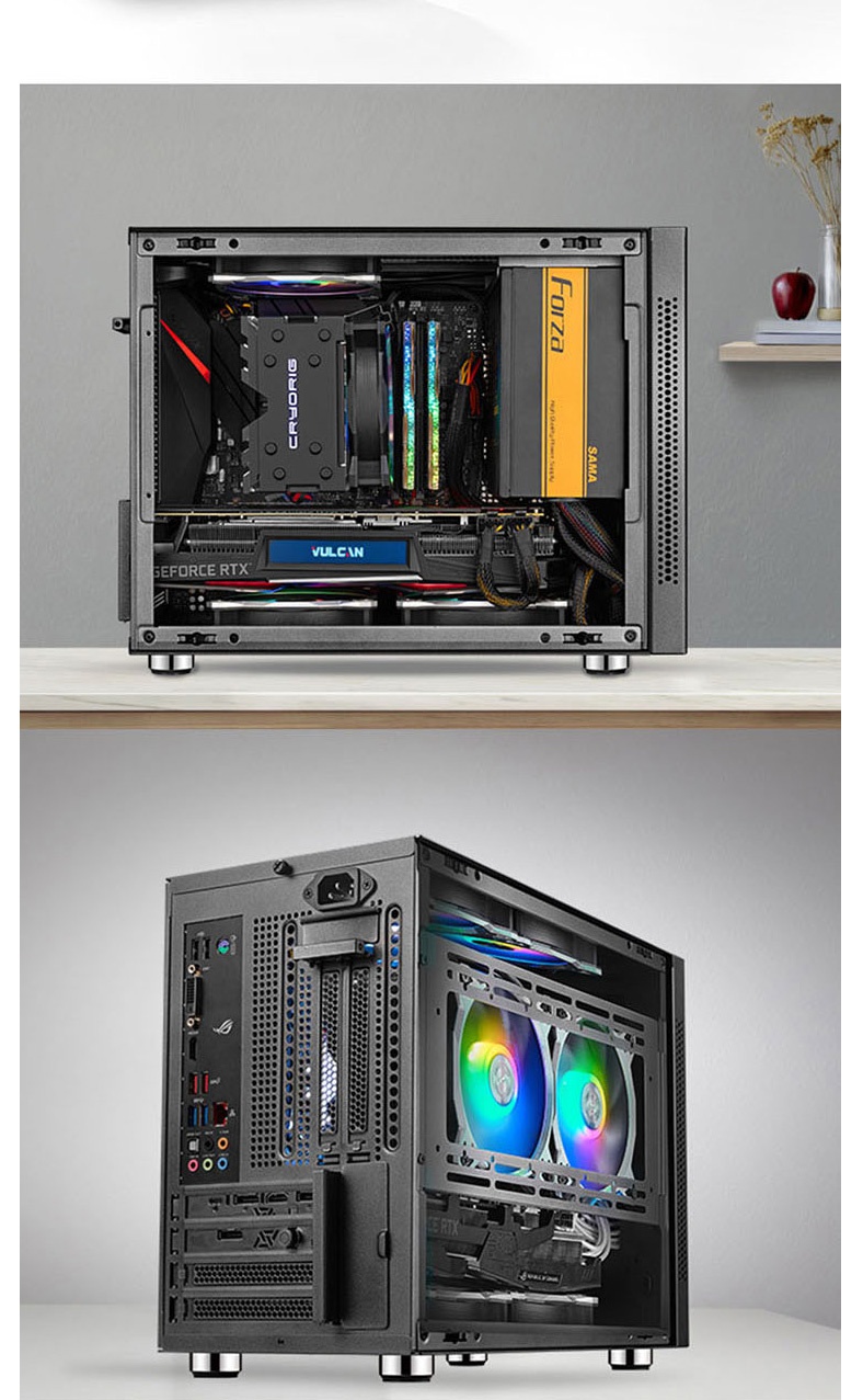 准新未开封先马趣造itx小机箱电脑台式机matx水冷迷你侧透外壳动漫