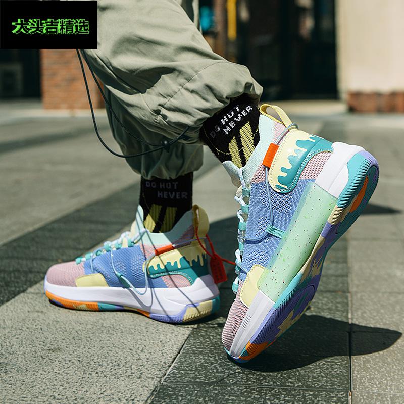 7詹姆斯篮球鞋男5代7代12代音速9欧文7科比毒液学生儿童运动鞋 冰蓝