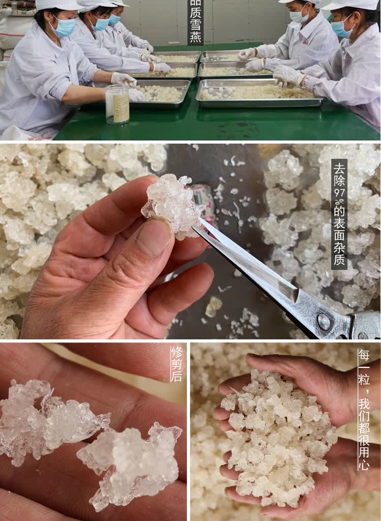 云南拉丝雪燕500g野生特级天然商用雪燕窝即食丝缅甸