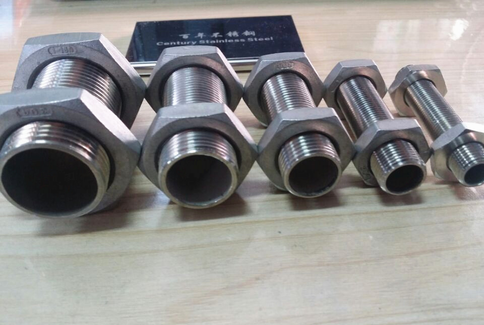 304不锈钢根母锁母水管拼冒并帽锁紧六角螺帽精铸螺母2 4 6分1寸 304