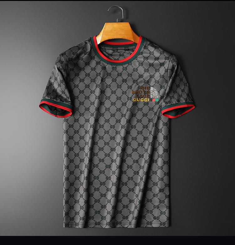 hteec香港潮牌新款男装套装冰丝男时尚运动潮流帅气衣服夏季黑色xl