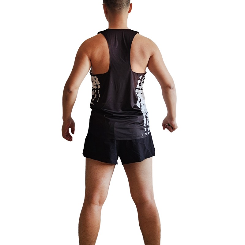 大迫杰俄勒冈三角 elite钻石联赛无缝马拉松速干田径背心 订制版 黑色