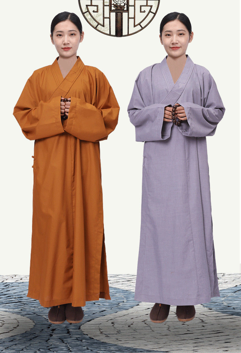 僧衣夏天大褂出家人师父和尚服装僧人衣服尼姑僧衣长衫袈裟海青衣长褂