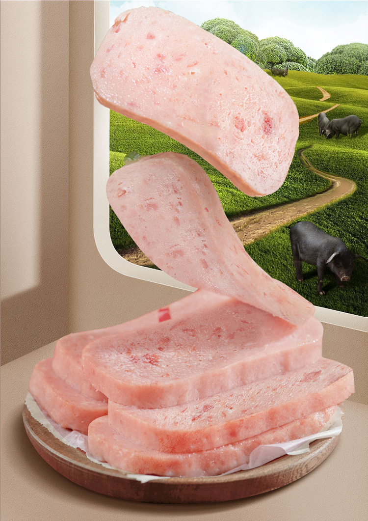 中华老字号德和黑猪云腿午餐肉198g24罐整箱装云南昆明德和罐头厂黑猪