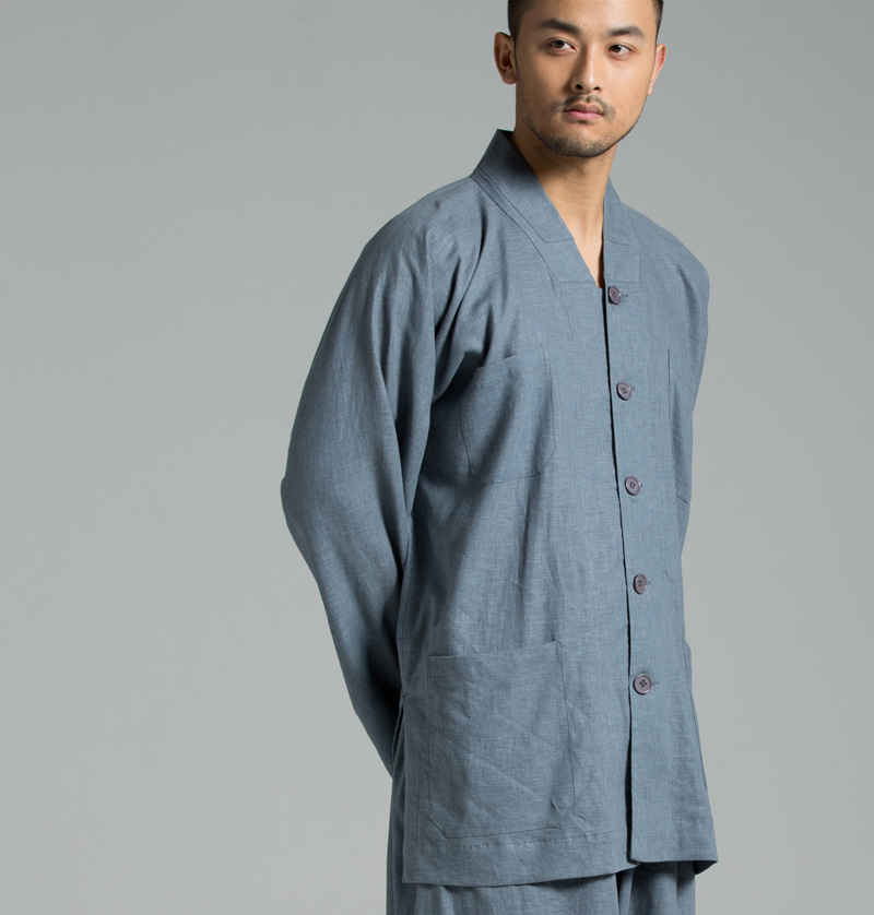 僧服和尚出家人穿的慈缘棉麻僧服装新品日本水洗亚麻凉透气褂套装xs