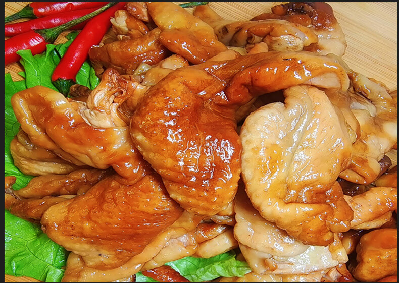 鸡皮熟食东北熏酱鸡腿鸡肝鸡骨架盐焗卤味即食特产下酒菜熏鸡肉皮 宓