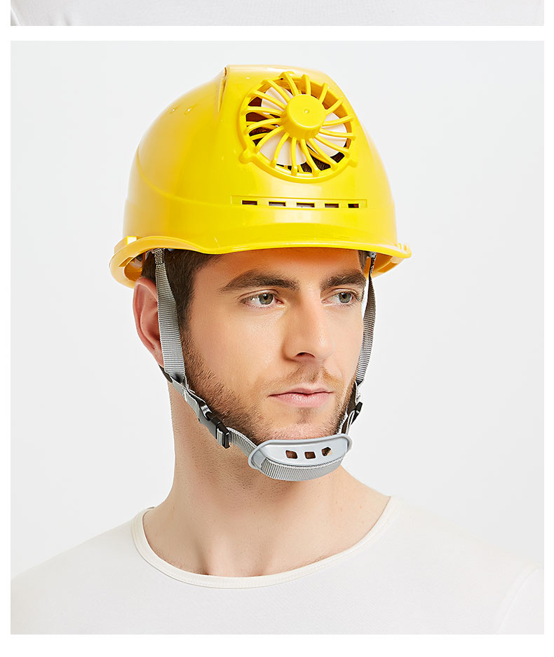 卡维妲工地夏季风扇安全帽智能太阳能多功能带灯充电帽子防晒空调头盔