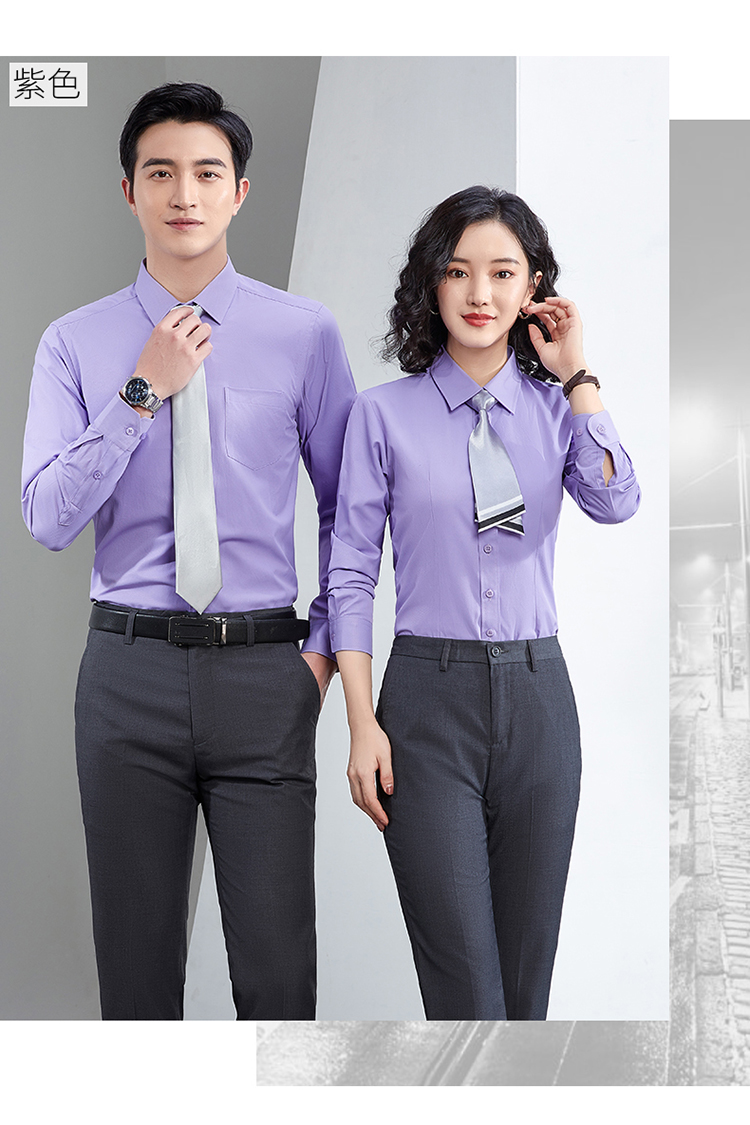 宝马4s店销售工作服正装夏季职业长袖浅蓝色衬衫女定制绣logo汽车员工