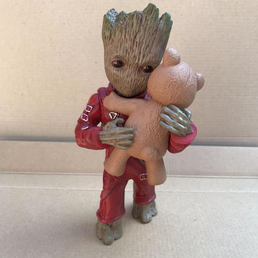 万代格鲁特手办模型摆件玩具银河护卫队小树人一拳超人蝙蝠侠公仔树脂