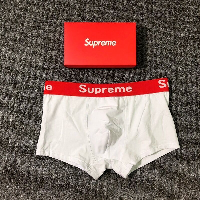 潮流supreme男士内裤个性透气纯棉平角裤sup青年男士四角裤 sup男四角