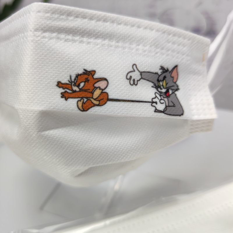 花纹口罩猫和老鼠口罩白色独立包装女高颜值冬创意个性印花可爱卡通男
