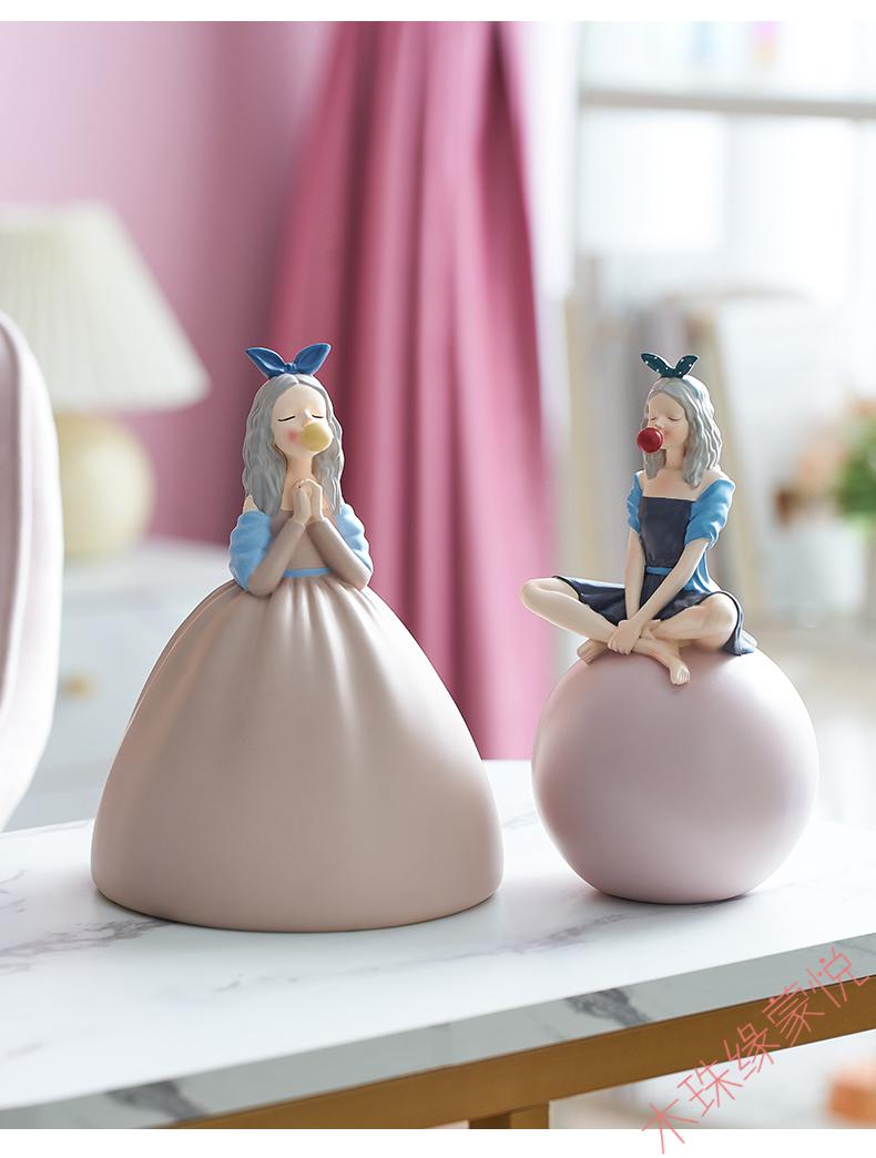 北欧网红泡泡女孩儿童存钱罐桌面摆件创意女生房间饰品圣诞节礼物冰雪